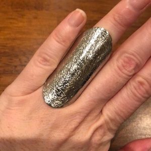 Silver statement ring